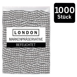 London Classic Transparent Condoms Silicone Lubricated 1000 pcs Regular 52mm