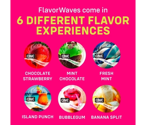ONE Flavor Waves 12-pack Vegan Flavoured Protective Sheaths