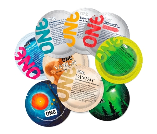 ONE Mixed Pleasures 12 pcs - Vegan Latex Assorted Condom Set