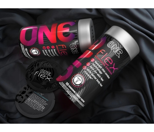 ONE Flex Graphene Latex Condoms 10-Pack Ultra Thin Premium Lubricated