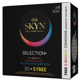 SKYN Selection+ Variety Pack 35 Latex-Free Vegan Condoms 53mm