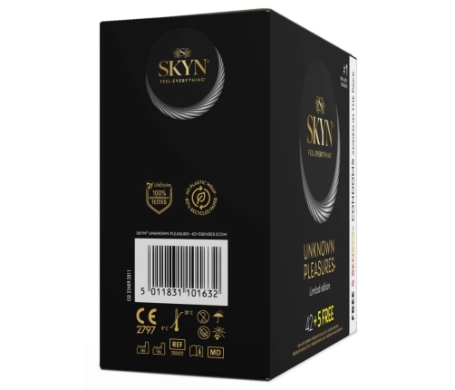 SKYN Unknown Pleasures Assorted Latex-Free Condom Set 42+5 Free, 53 mm