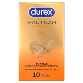Durex Hautnah Latex-Free Polyisoprene 10-Pack, Anatomical Fit