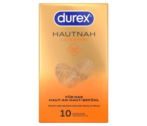 Durex Hautnah Latex-Free Polyisoprene 10-Pack, Anatomical Fit