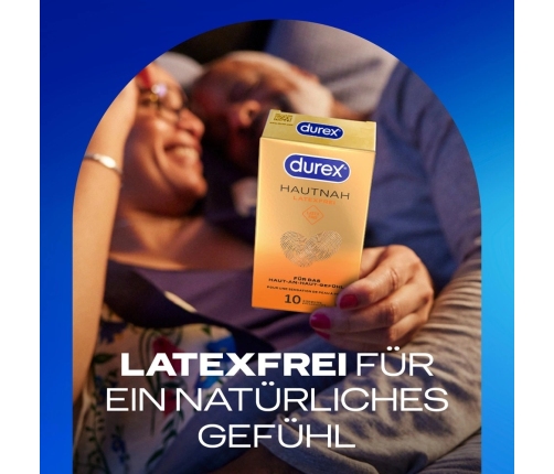 Durex Hautnah Latex-Free Polyisoprene 10-Pack, Anatomical Fit