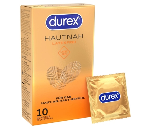 Durex Hautnah Latex-Free Polyisoprene 10-Pack, Anatomical Fit
