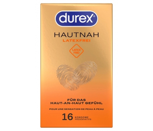 Durex Hautnah Latex-Free Condoms 16 pcs Polyisoprene Easy-on Shape