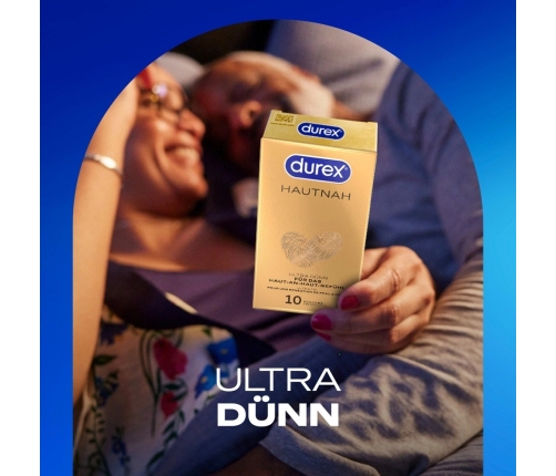 Durex Hautnah Ultra-Thin Anatomical Condoms 10-Pack 56mm