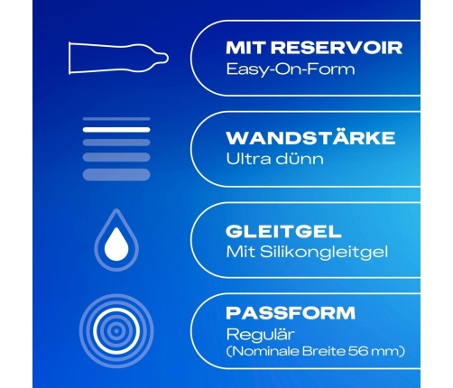 Durex Hautnah Ultra-Thin Anatomical Condoms 10-Pack 56mm