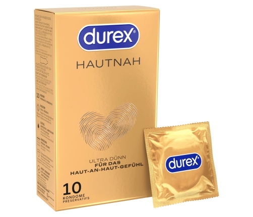 Durex Hautnah Ultra-Thin Anatomical Condoms 10-Pack 56mm