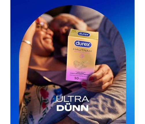 Durex Hautnah Extra Moisture 10 pcs Anatomical Latex Condoms 56mm