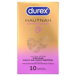 Durex Hautnah Extra Moisture 10 pcs Anatomical Latex Condoms 56mm