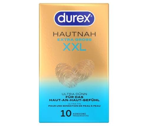 Durex Hautnah Extra Large Easy-On 10-Pack Latex Condoms 60mm