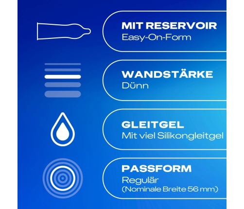 Durex Gefuhlsecht XtraFeucht 10pcs Anatomical Extra Lubricated Condoms