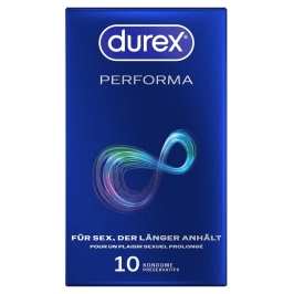 Durex Performa Easy-On 10 pcs - Extended Duration, Anatomical Shape