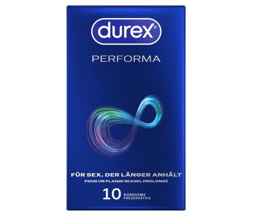 Durex Performa Easy-On 10 pcs - Extended Duration, Anatomical Shape