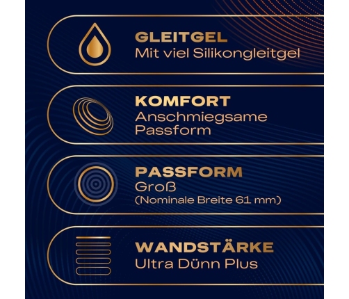 Durex Intensity Extra Large Nitrile Condoms 8 pcs - Latex-Free, 61 mm