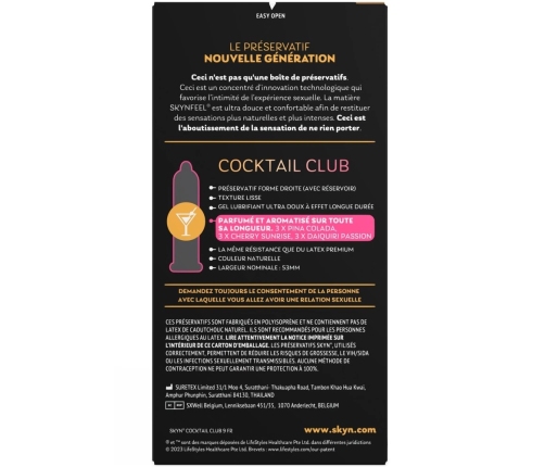 SKYN Cocktail Club Sensoprene Flavoured Latex-Free Condoms 9-Pack