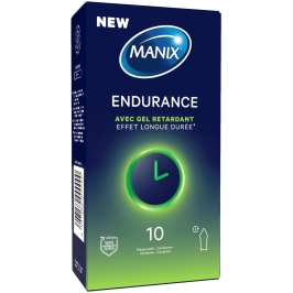 Manix Endurance 10-Pack - Extended Performance Latex Condoms 53 mm