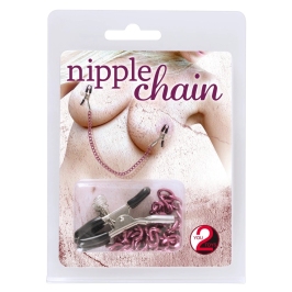 You2Toys Adjustable Nipple Clamps with Purple Chain 30cm