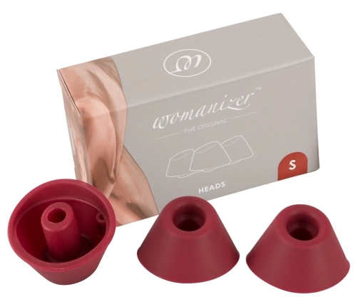 Womanizer Heads Duo Bordeaux S - Replacement Silicone Attachments, 3-Pack