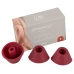 Womanizer Heads Duo Bordeaux S - Replacement Silicone Attachments, 3-Pack