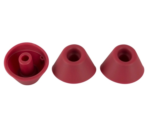 Womanizer Heads Duo Bordeaux S - Replacement Silicone Attachments, 3-Pack