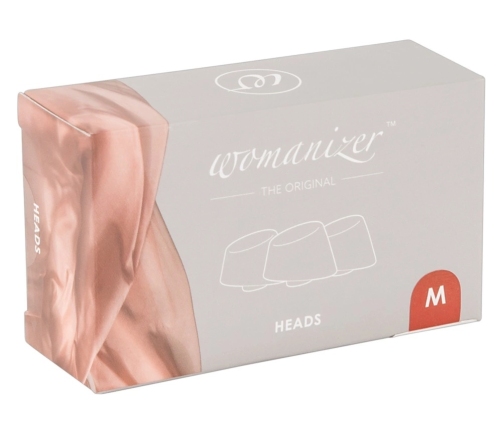 Womanizer Heads Duo Bordeaux M Replacement Attachments, 3-Pack, Silicone