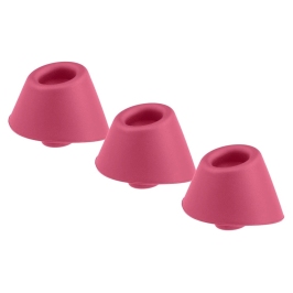 Womanizer Silicone Replacement Heads S 3-Pack - Raspberry, 15mm