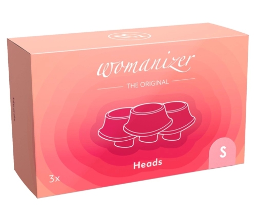 Womanizer Heads S Replacement Set 3pcs, Silicone, Pink, Size S