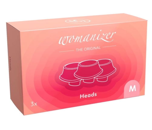 Womanizer Replacement Silicone Heads M 3-Pack Rosa - Accessory for Premium Series