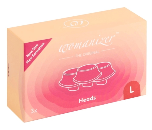 Womanizer W-Heads Replacement Silicone Heads L Red 3-Pack
