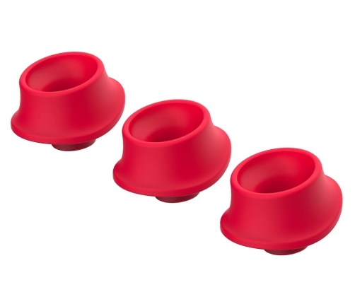 Womanizer W-Heads Replacement Silicone Heads L Red 3-Pack
