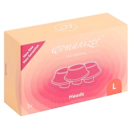 Womanizer Replacement Heads L 3-Pack - Raspberry Silicone, 23mm