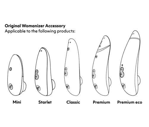 Womanizer Replacement Heads L Purple 3-Pack - Silicone, 23mm Inner Diameter