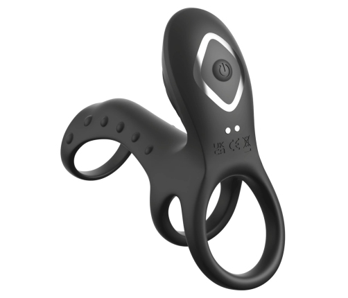 Fantasy C-Ringz Ultimate Couples Cage Pro Black Silicone Duo Vibration