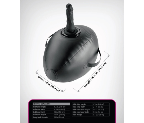 Fetish Fantasy Series Body Dock Inflatable Support Ball + Platinum Attachment