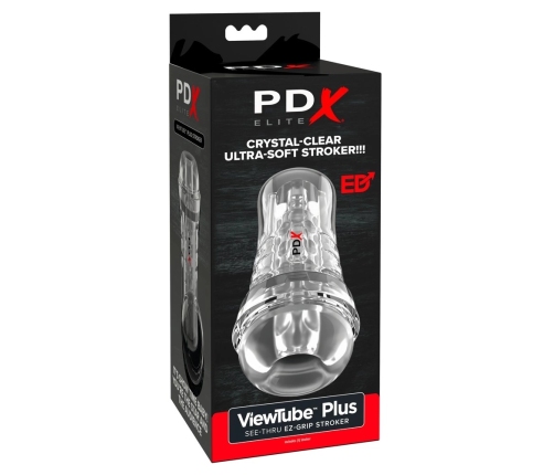PDX Elite ViewTube EZ-Grip Transparent Stimulation System 21cm