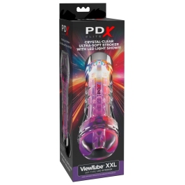 PDX Elite ViewTube XXL See-Thru LED Intimate Machine, Transparent 27.3cm