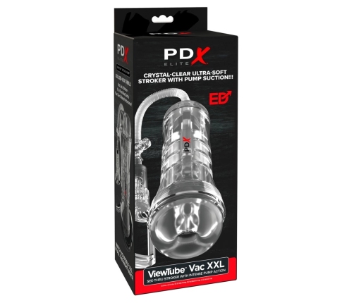 PDX Elite ViewTube Vac XXL Transparent Intimate Vacuum System 27.3cm