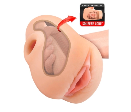 PDX Plus Squeeze Core Stroker Intimate Machine, TPE, 18 cm, Skin Touch
