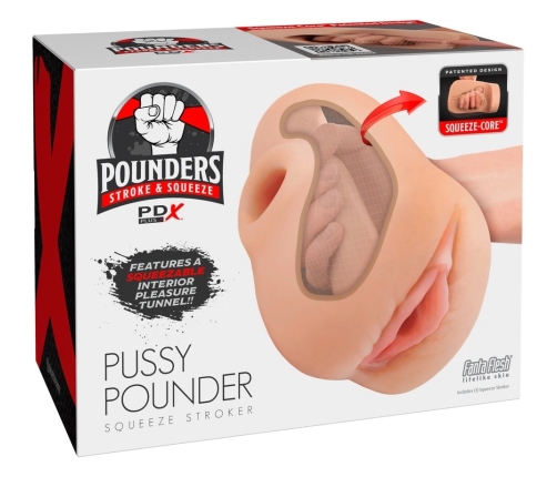 PDX Plus Squeeze Core Stroker Intimate Machine, TPE, 18 cm, Skin Touch