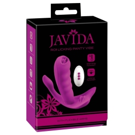 Javida Licking Panty Vibe Intimate Wearable System, Remote, Black
