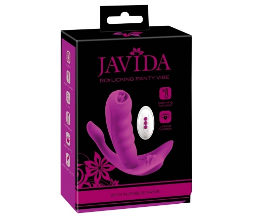Javida Licking Panty Vibe Intimate Wearable System, Remote, Black