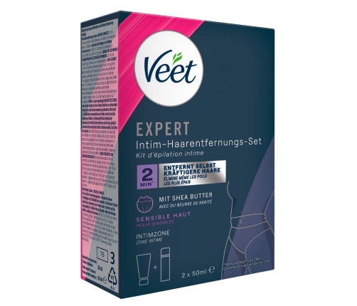 Veet Expert Intimate Hair Removal Set with Shea Butter 2x50ml