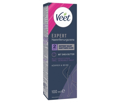 Veet EXPERT Body & Legs Hair Removal Cream 100ml Shea Butter