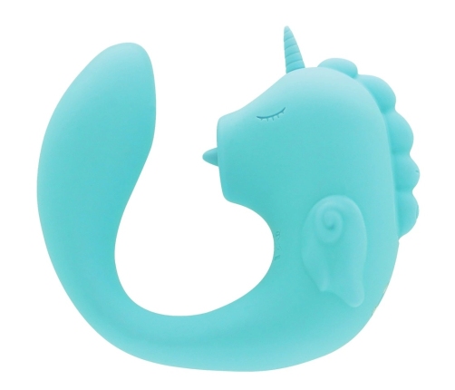Unihorn C-Horse Ocean Peak Dual Motor Intimate Device, Blue Silicone