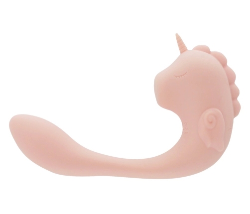 Unihorn C-Horse Coral Throb Dual Vibrating Intimate Device Silicone Pink