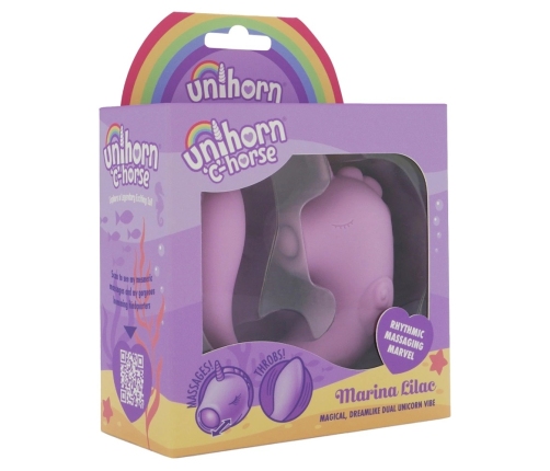 Unihorn C-Horse Marina Lilac Flexible Dual Vibrator Silicone 15cm
