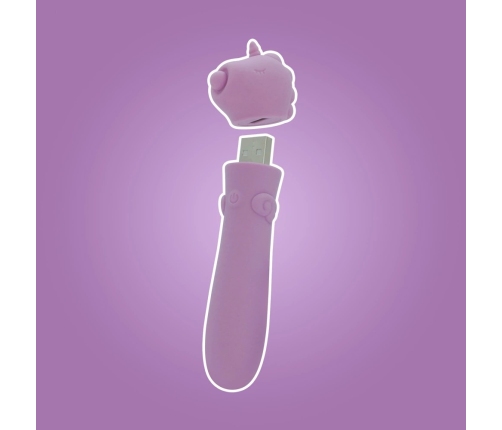 Unihorn USB Karma Lilac Mini Intimate Massager, Soft Silicone, 14.3 cm